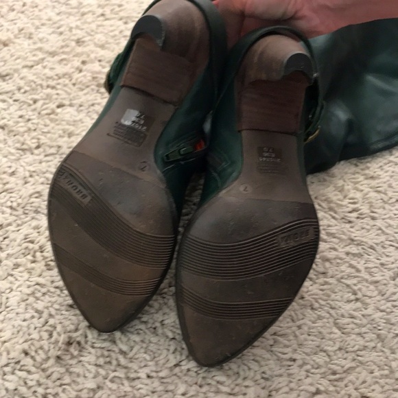 Designer Hunter/Forest green real leather boots! - Picture 3 of 12